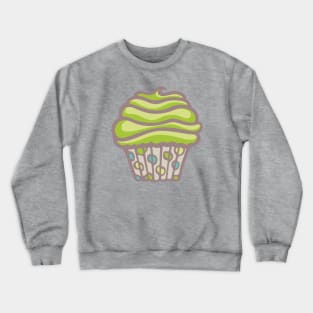 POLKA DOT CUPCAKE DREAMS Party Lime Green Buttercream Icing - UnBlink Studio by Jackie Tahara Crewneck Sweatshirt